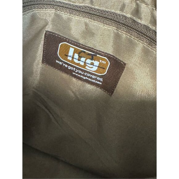 Lug Quilted Brown Crossbody Book Travel Tote Bag - Picture 5 of 8